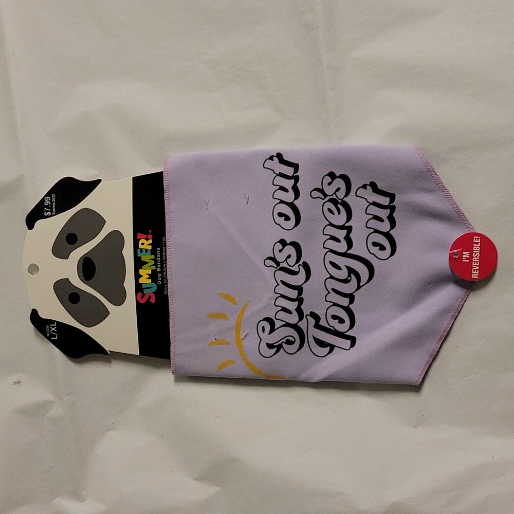 NWT Reversible Purple Pet Bandana